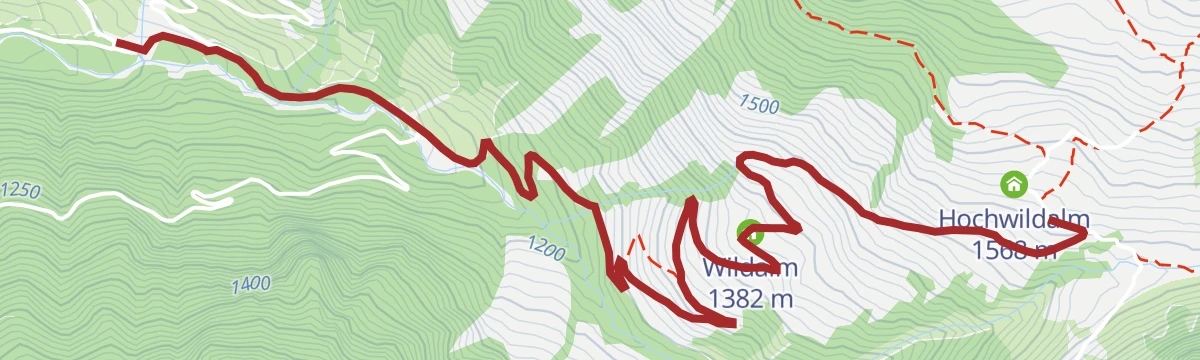 Route map: 287 | Wildalm
